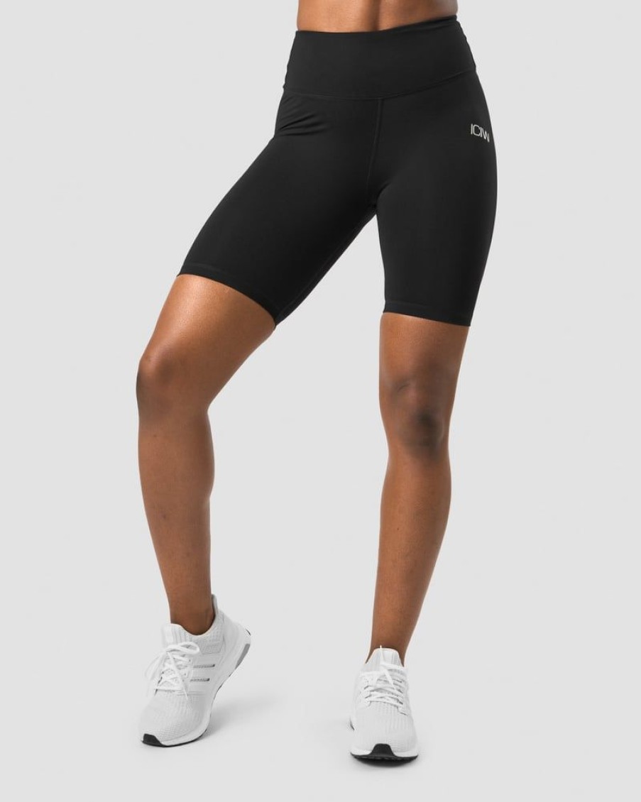 Naiset ICIW Shortsit | Scrunch V-Shape Biker Shorts Black Wmn