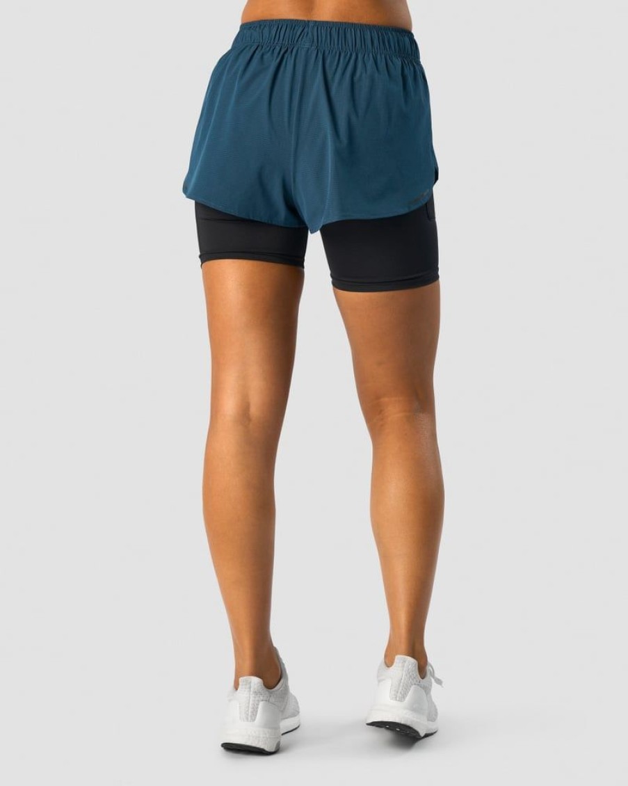 Naiset ICIW Shortsit | Charge 2-In-1 Shorts Wmn Teal