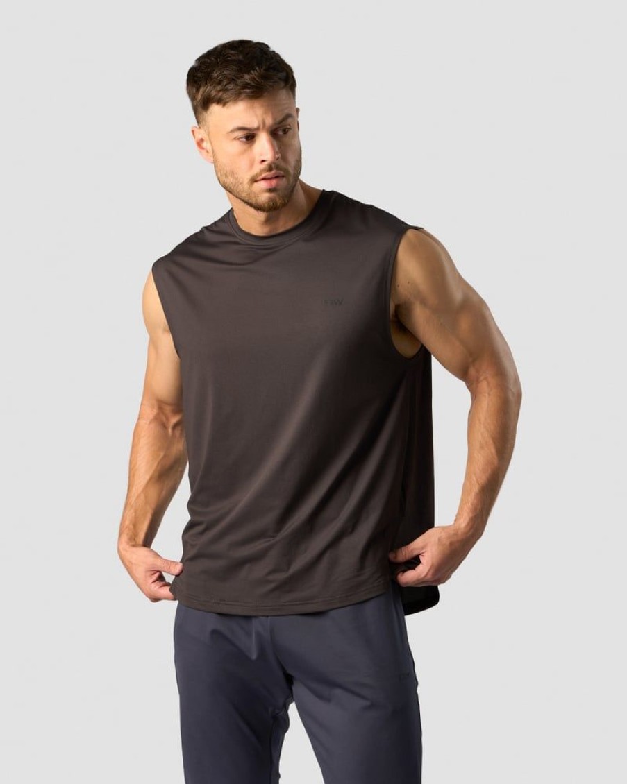 Miehet ICIW T-Paidat | Stride Sleeveless T-Shirt Men Charcoal