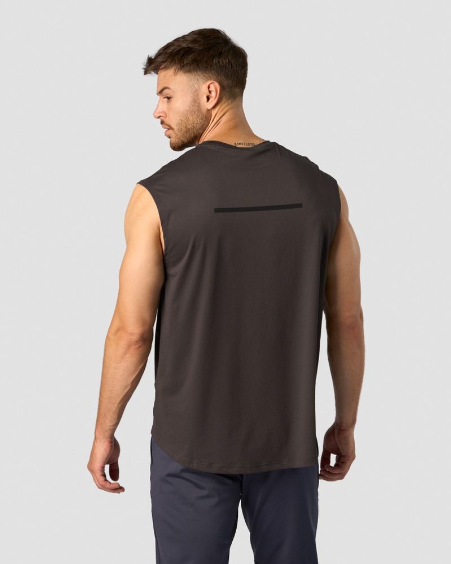 Miehet ICIW T-Paidat | Stride Sleeveless T-Shirt Men Charcoal