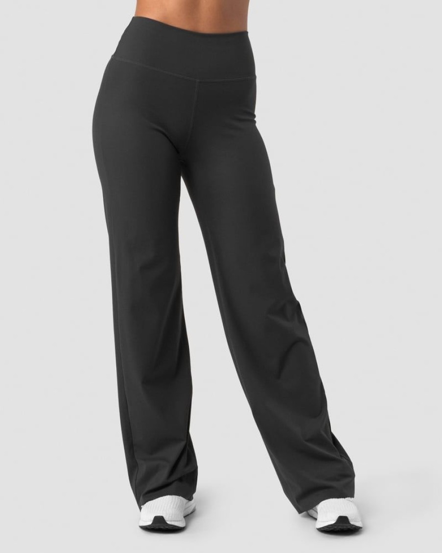 Naiset ICIW Housut | Nimble Straight Leg Pants Dark Grey