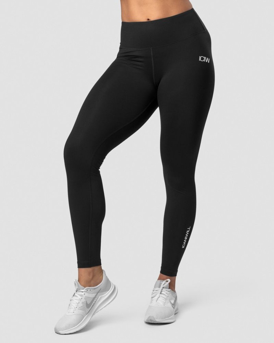 Naiset ICIW Trikoot & Leggingsit | Scrunch V-Shape Tights Black