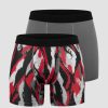 Miehet ICIW Alusvaatteet | Sport Boxer 2-Pack Grey/Red