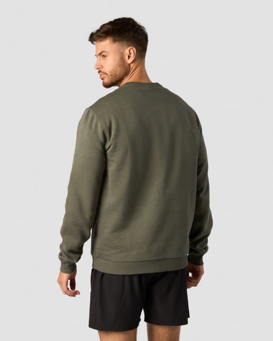 Miehet ICIW Pitkahihaiset Paidat | Everyday Crewneck Men Khaki Green