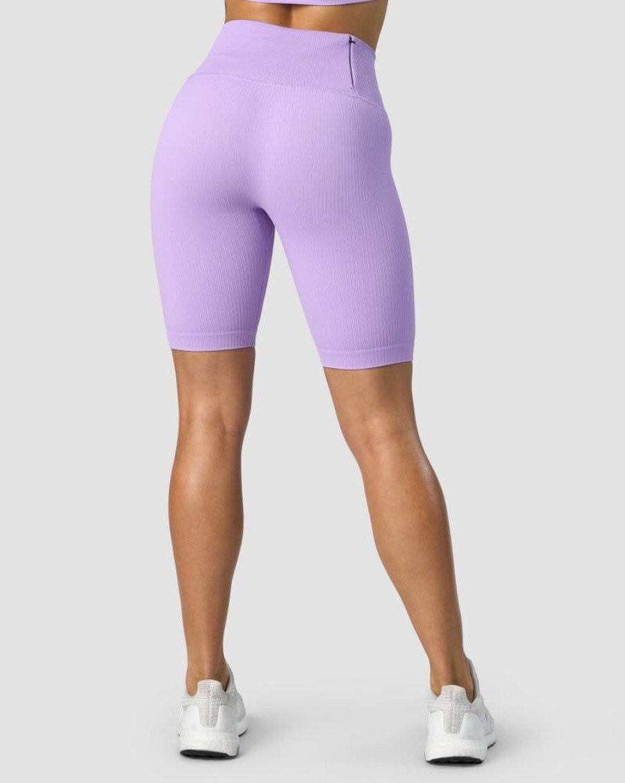 Naiset ICIW Seamless | Ribbed Define Seamless Pocket Biker Shorts Lavender