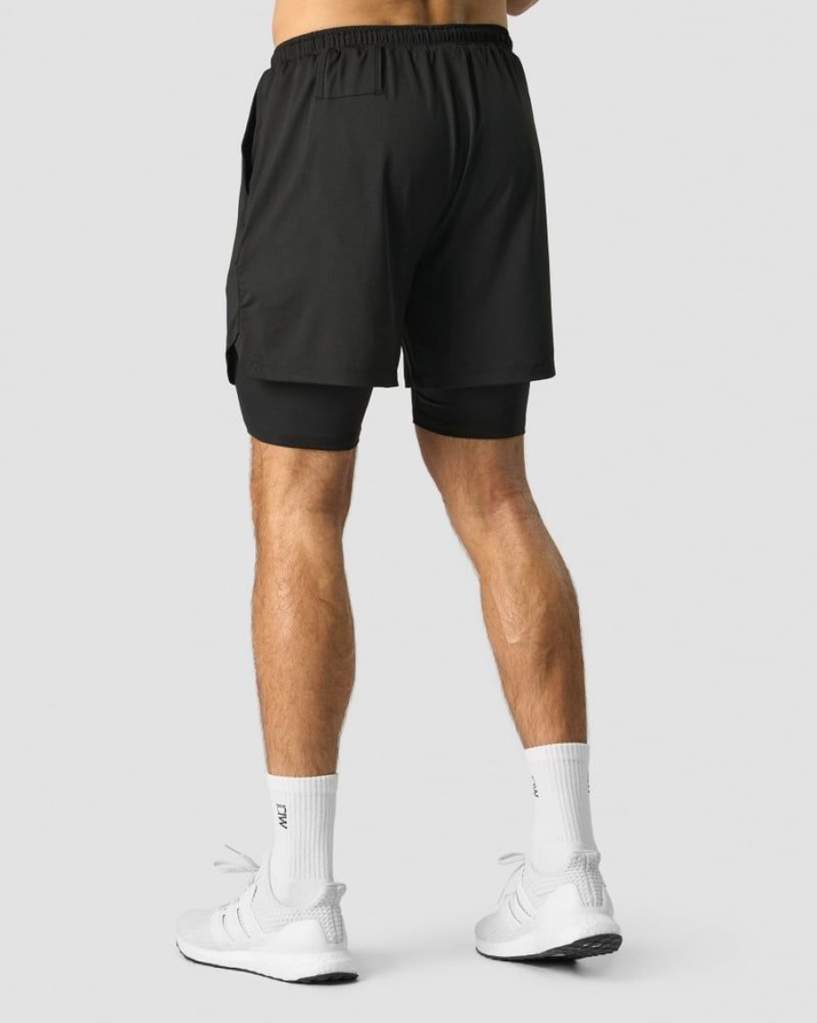 Miehet ICIW Shortsit | Stride 2-In-1 Shorts Men Black