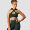 Naiset ICIW Urheiluliivit | Ultimate Training Hoodie Sports Bra Deep Green