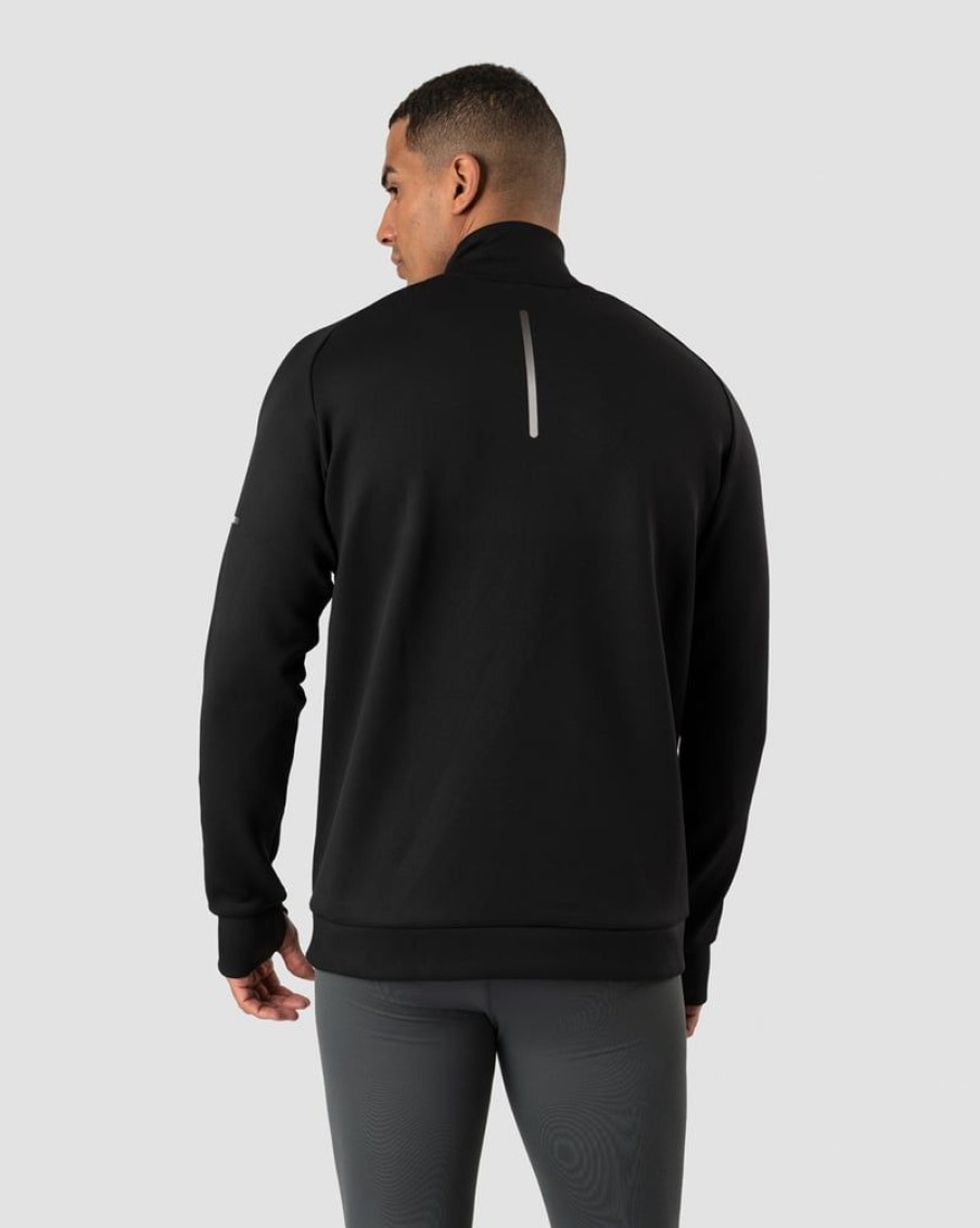 Miehet ICIW Pitkahihaiset Paidat | Mercury 1/4 Zip Crewneck Black