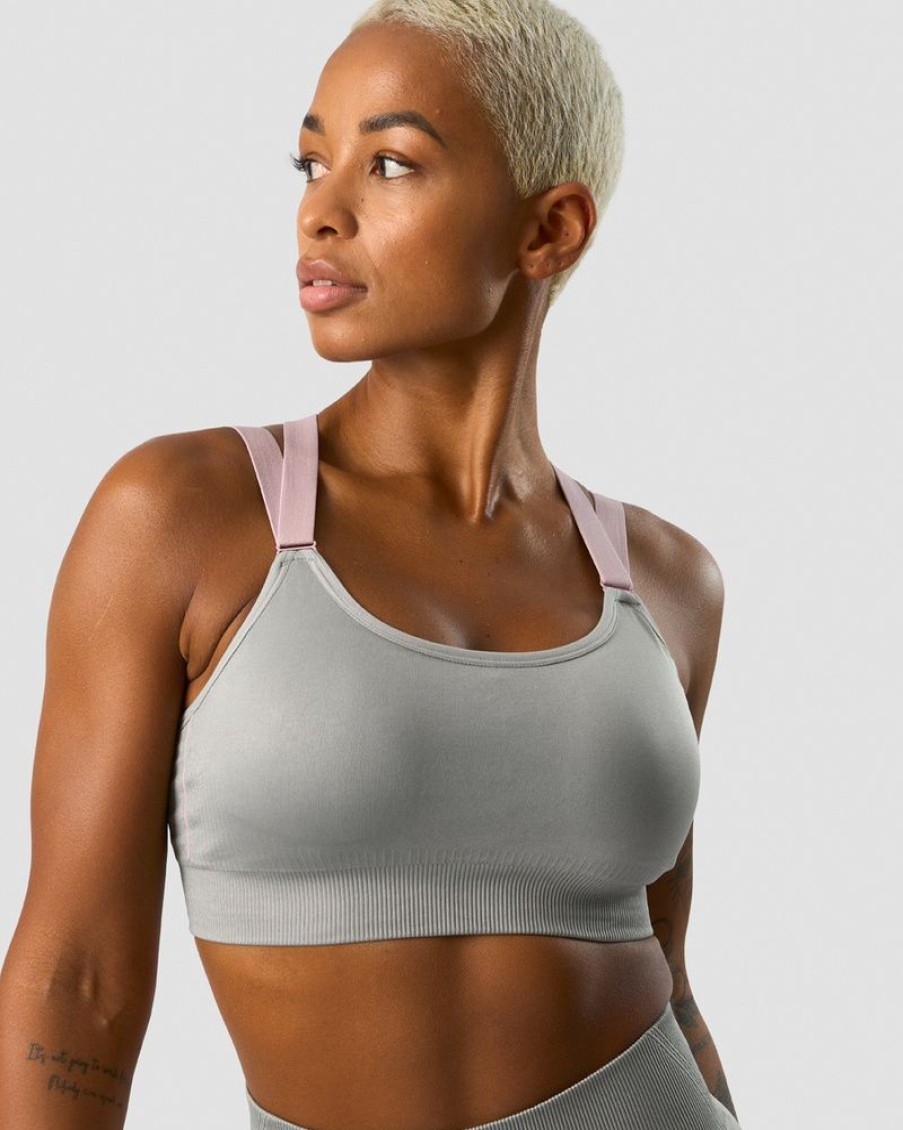 Naiset ICIW Urheiluliivit | Deluxe Seamless Adjustable Sports Bra Grey