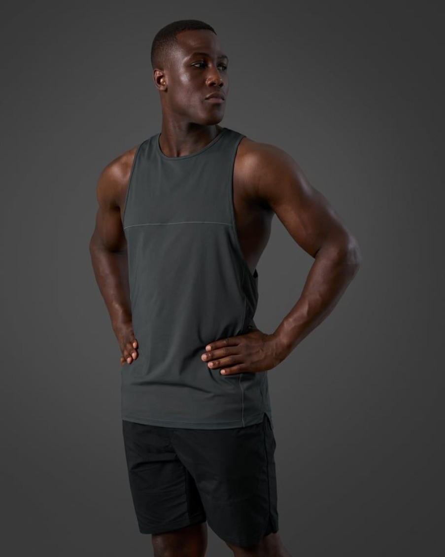 Miehet ICIW Topit | Reboot Stringer Top Men Night Green