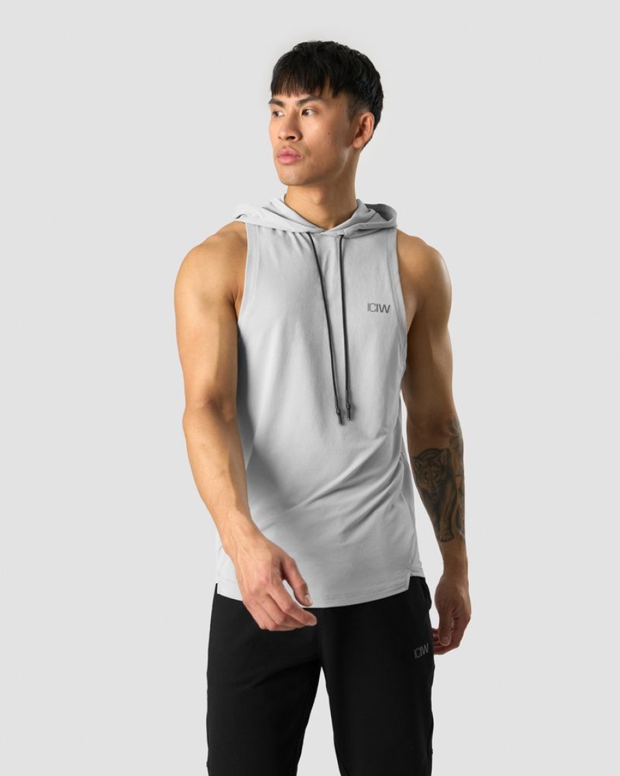 Miehet ICIW T-Paidat | Stride Sleeveless T-Shirt Hoodie Men Grey