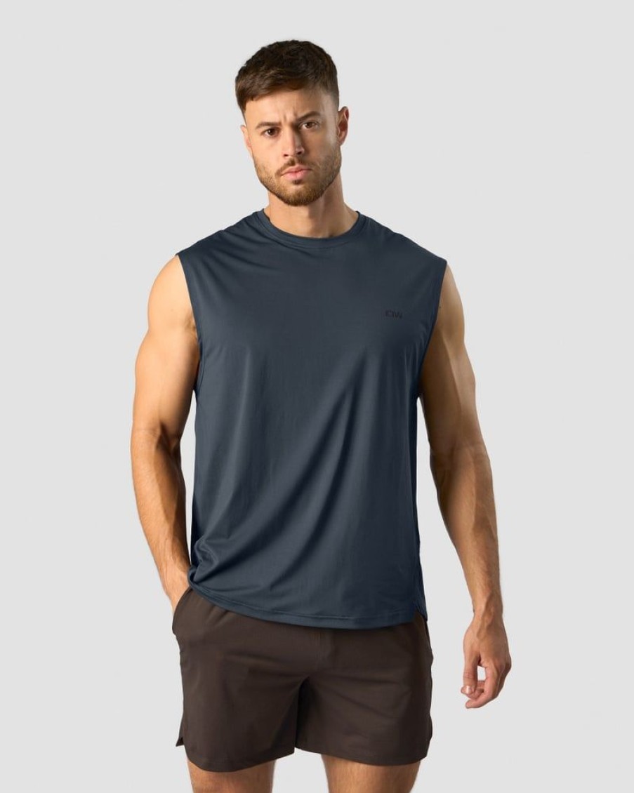 Miehet ICIW T-Paidat | Stride Sleeveless T-Shirt Men Navy