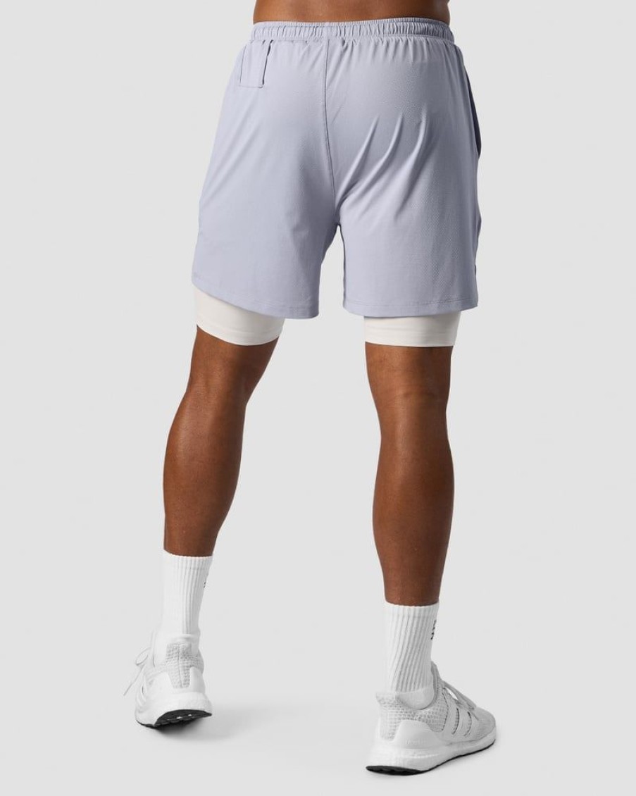 Miehet ICIW Shortsit | Stride 2-In-1 Shorts Men Light Blue