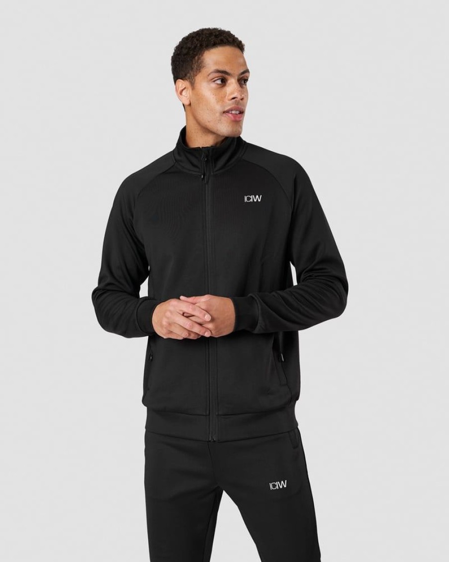 Miehet ICIW Pitkahihaiset Paidat | Workout Track Jacket Black Men