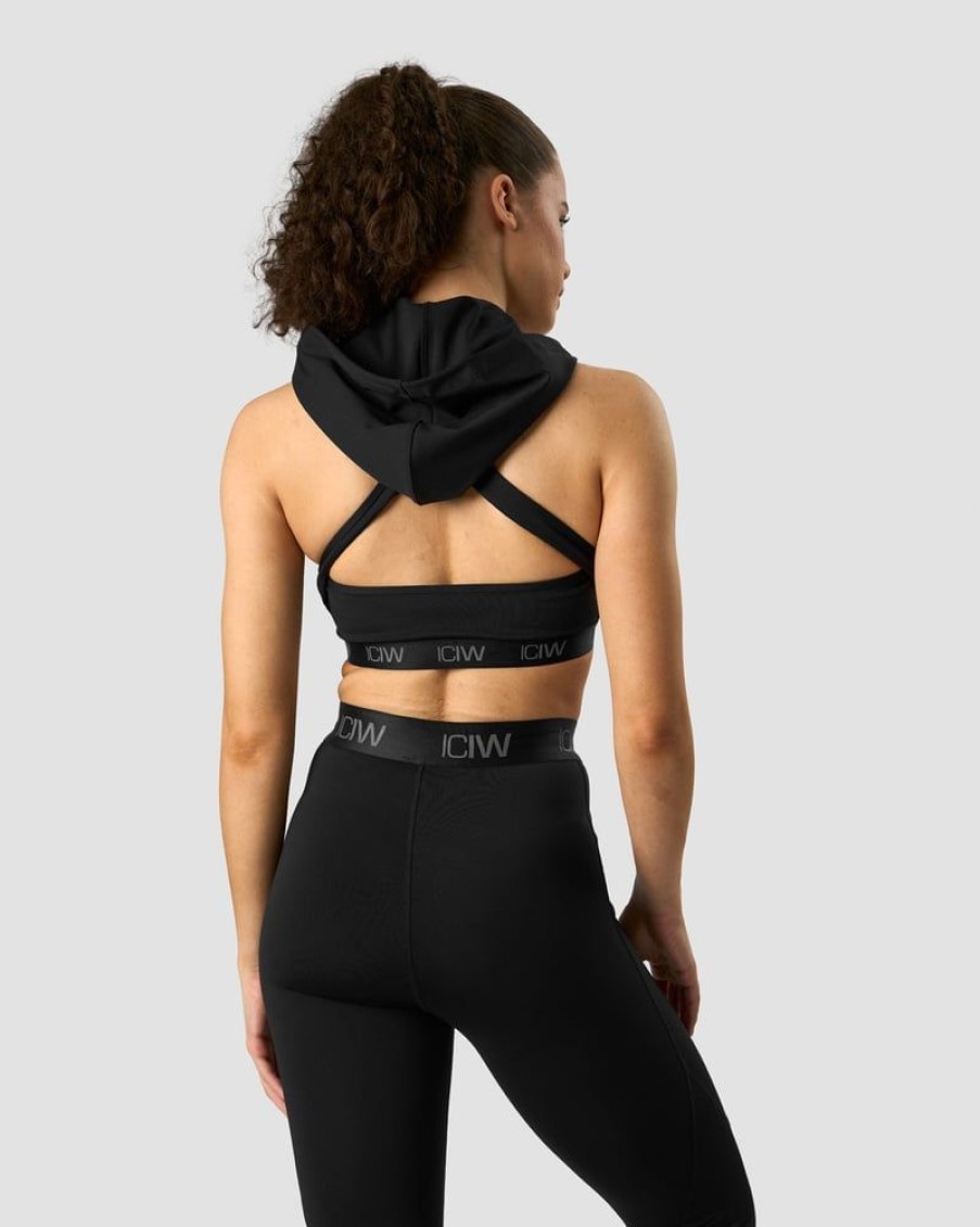 Naiset ICIW Urheiluliivit | Ultimate Training Hoodie Sports Bra Black