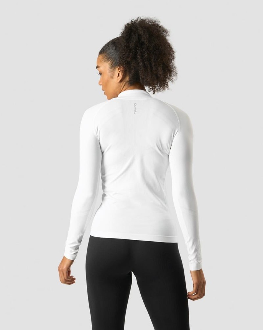 Naiset ICIW Seamless | Everyday Seamless 1/4 Zip Wmn White