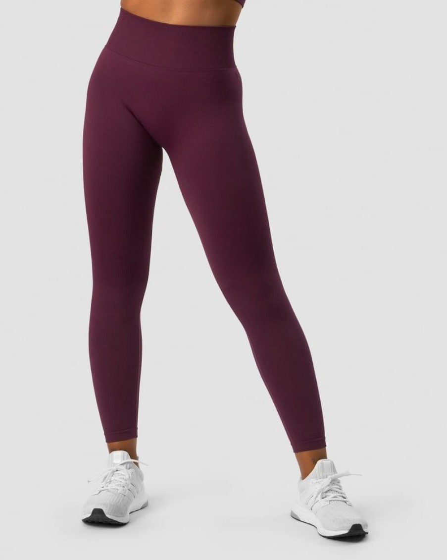 Naiset ICIW Trikoot & Leggingsit | Define Seamless V-Shape Tights Maroon