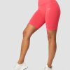 Naiset ICIW Seamless | Ribbed Define Seamless Pocket Biker Shorts Coral Red