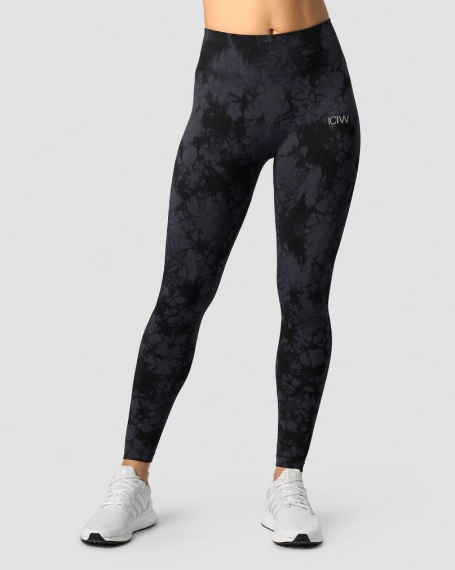 Naiset ICIW Trikoot & Leggingsit | Define Seamless Tie Dye Tights Midnight