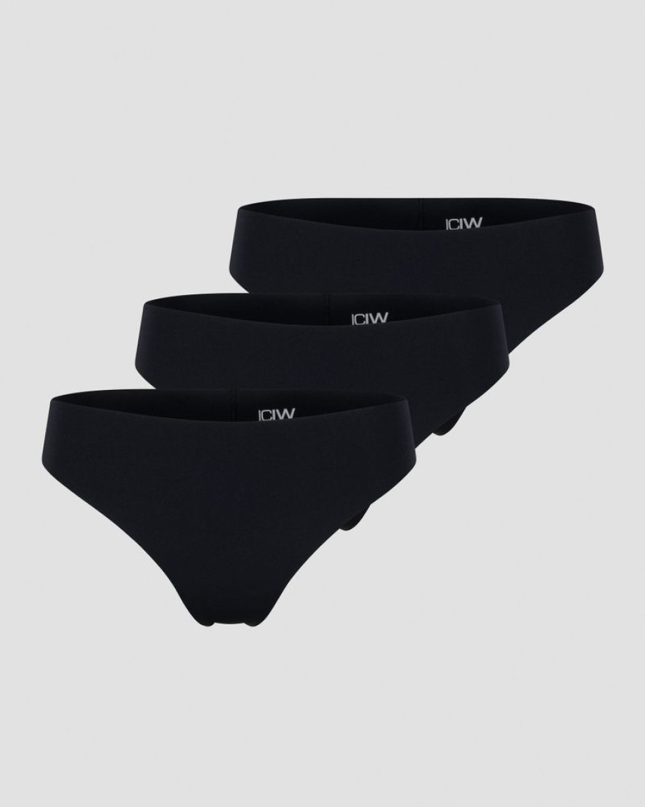 Naiset ICIW Alusvaatteet | Soft Thong 3-Pack Black