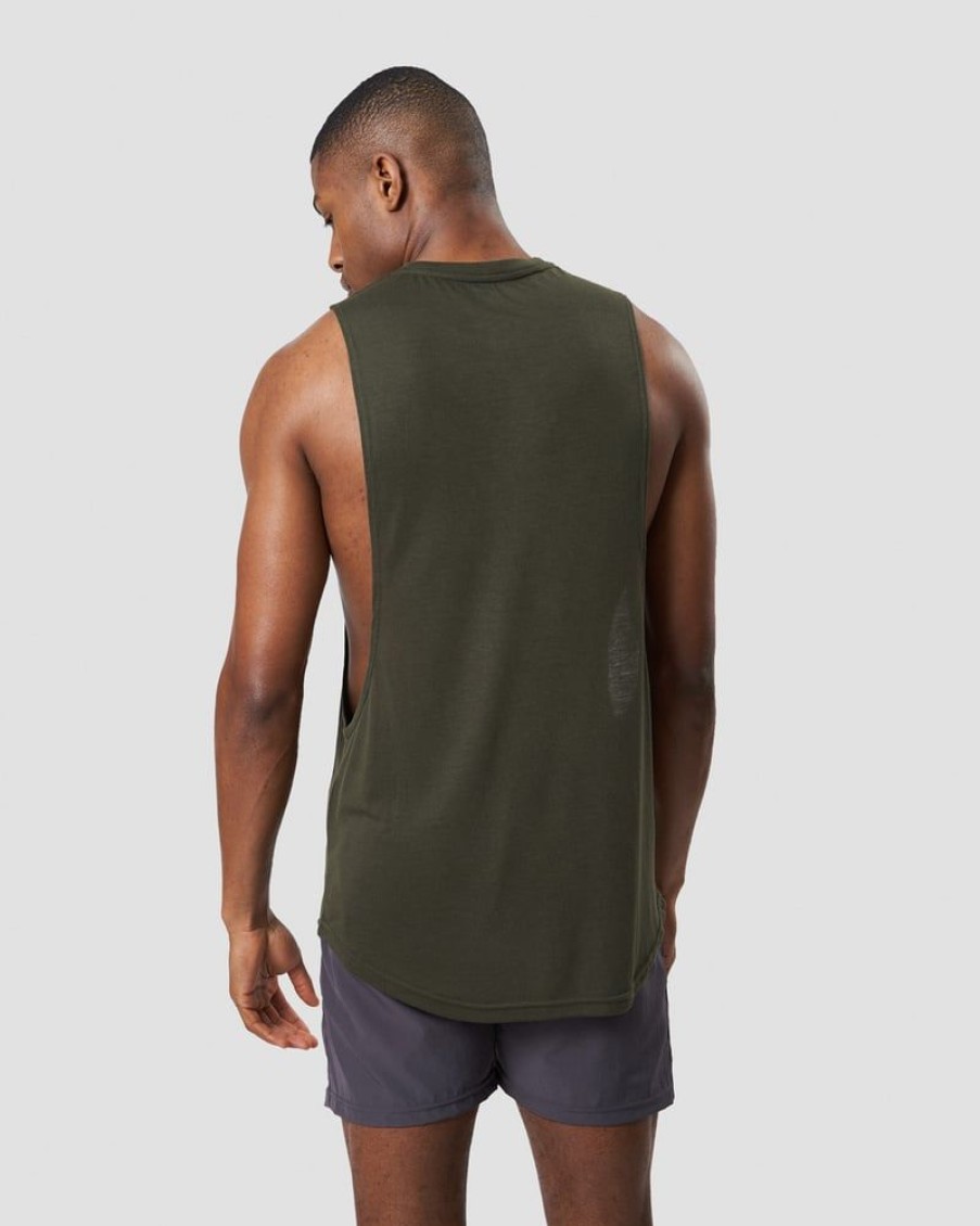 Miehet ICIW Topit | Training Open Tank Top Dark Army Men