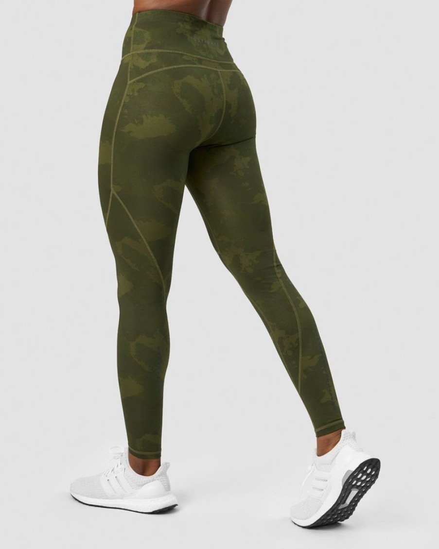 Naiset ICIW Trikoot & Leggingsit | Ultimate Training Tights Wmn Green Camo