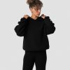 Naiset ICIW Pitkahihaiset Paidat | Soft Knit Oversized Hoodie Black