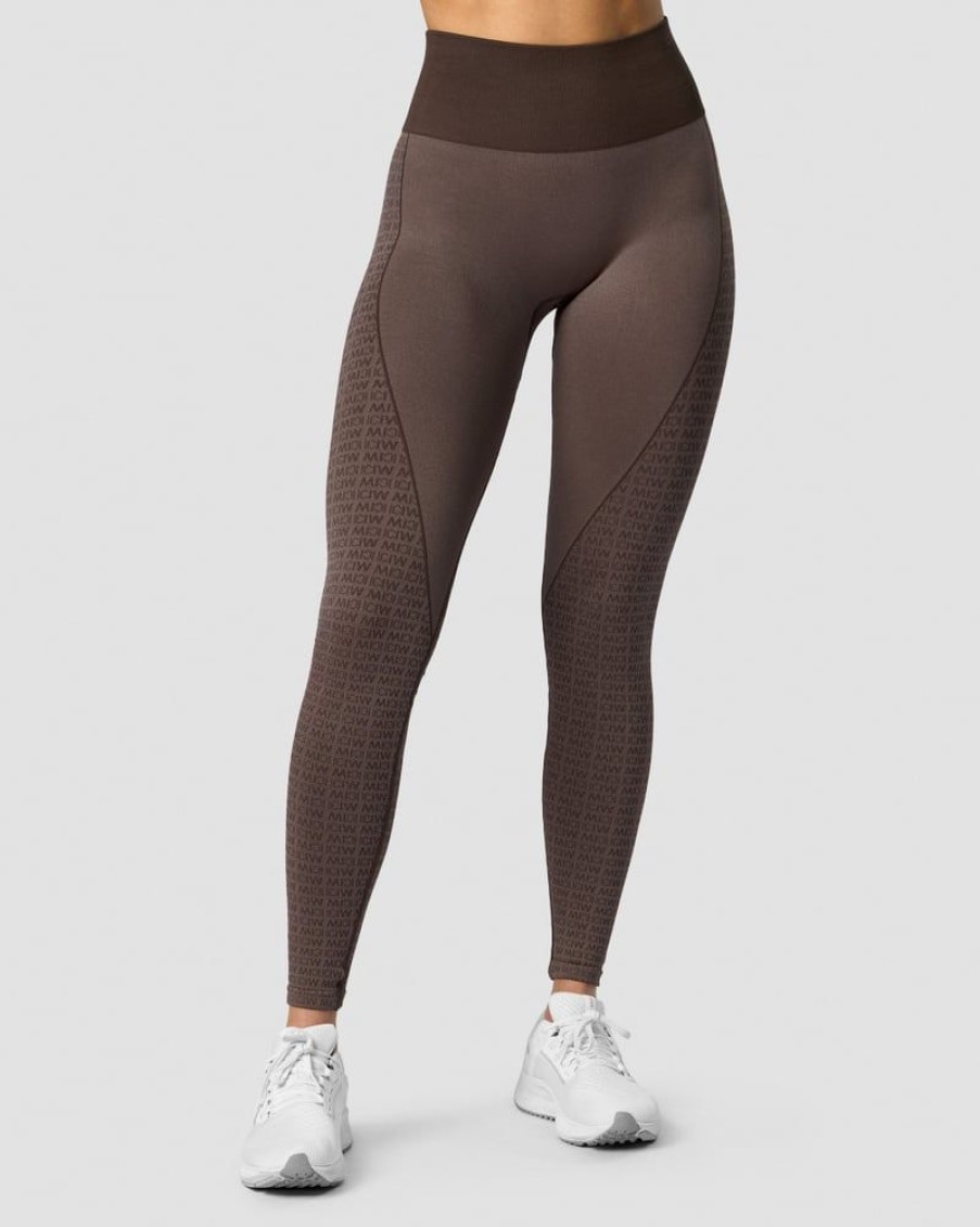 Naiset ICIW Trikoot & Leggingsit | Signature Seamless Tights Dark Brown