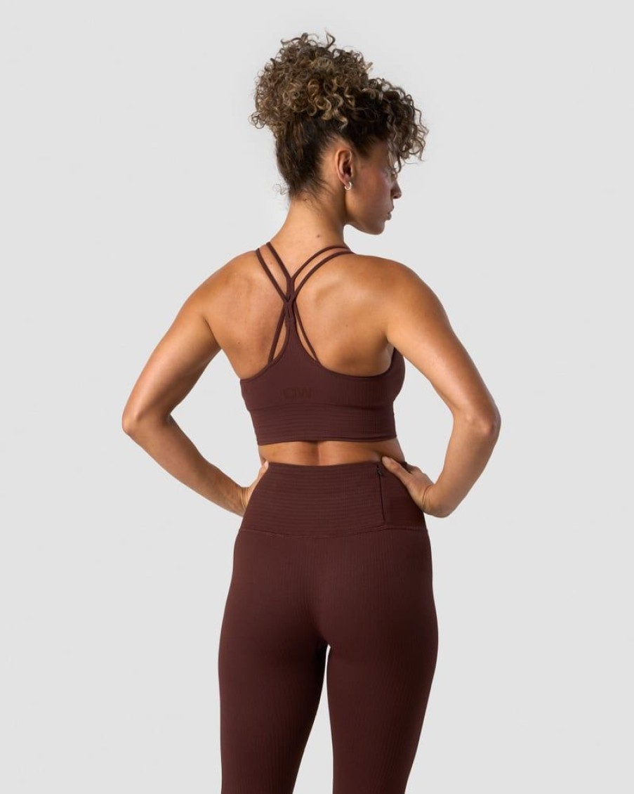 Naiset ICIW Urheiluliivit | Ribbed Define Seamless Sports Bra Warm Brown