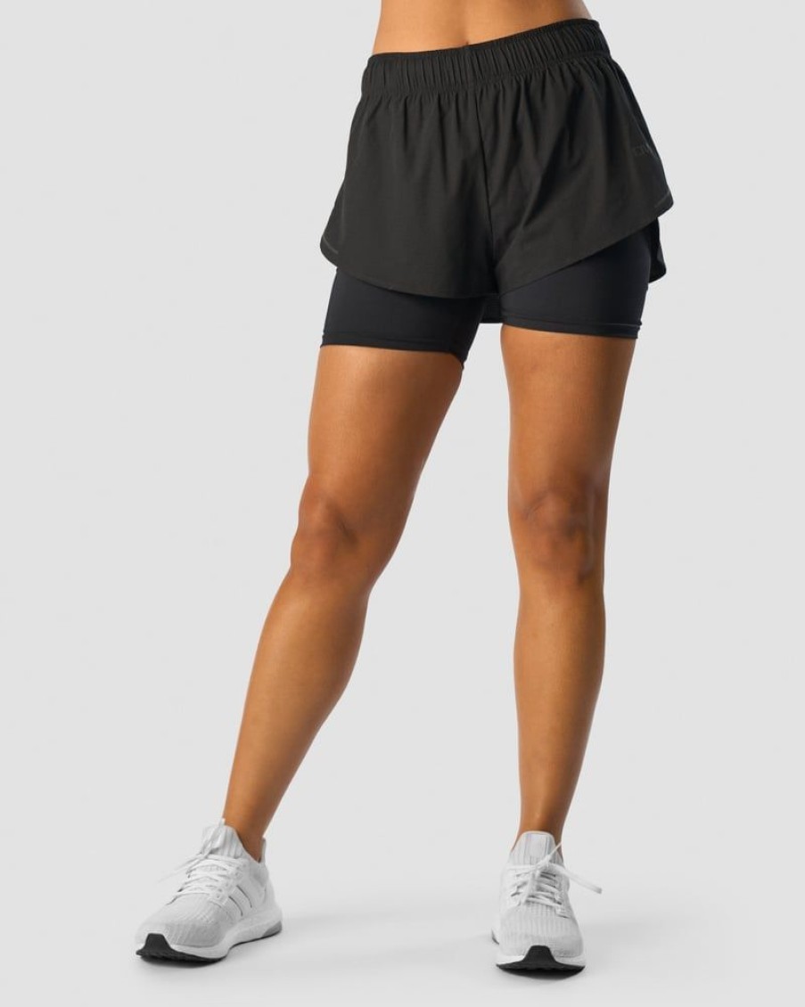 Naiset ICIW Shortsit | Charge 2-In-1 Shorts Wmn Black