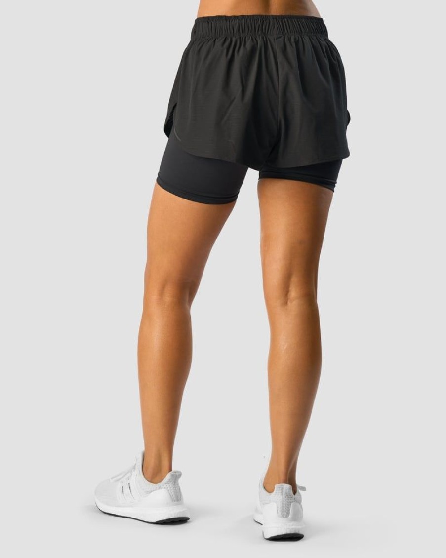 Naiset ICIW Shortsit | Charge 2-In-1 Shorts Wmn Black