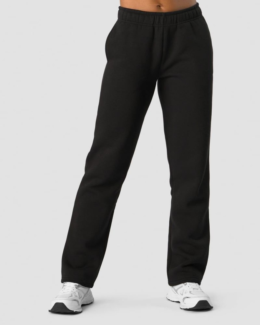 Naiset ICIW Housut | Everyday Straight Leg Sweatpants Black