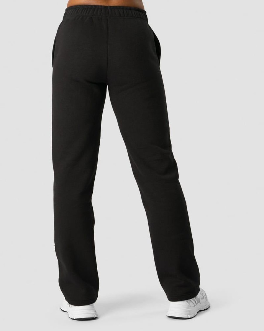 Naiset ICIW Housut | Everyday Straight Leg Sweatpants Black