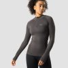 Naiset ICIW Seamless | Everyday Seamless 1/4 Zip Wmn Graphite