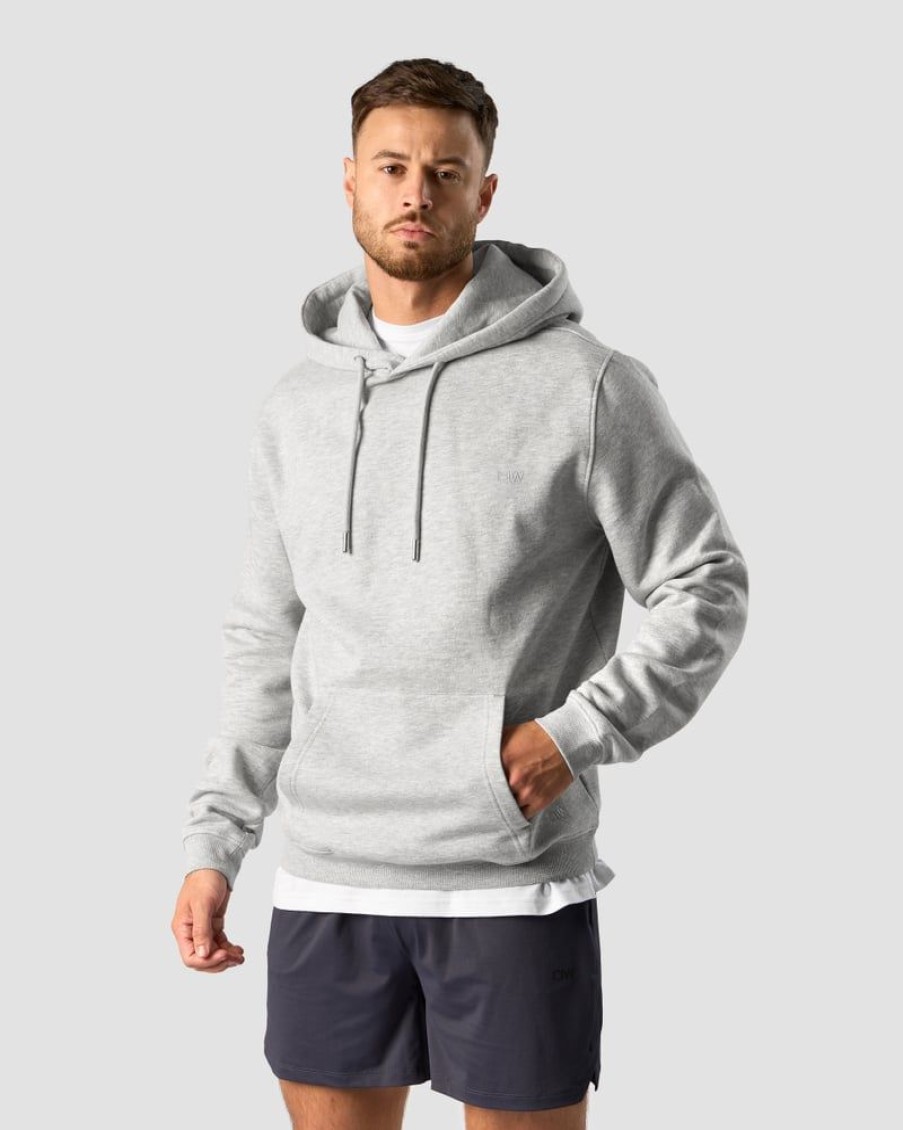 Miehet ICIW Pitkahihaiset Paidat | Everyday Hoodie Side Logo Men Light Grey Melange