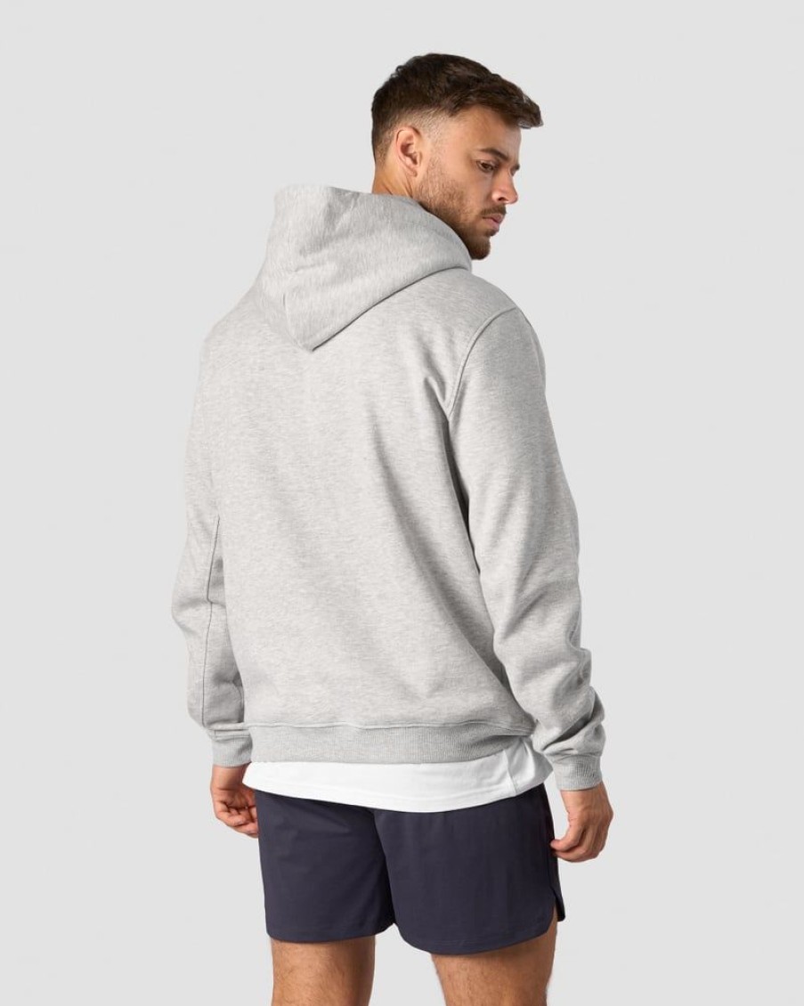 Miehet ICIW Pitkahihaiset Paidat | Everyday Hoodie Side Logo Men Light Grey Melange