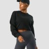 Naiset ICIW Pitkahihaiset Paidat | Nimble Cropped Crewneck Black