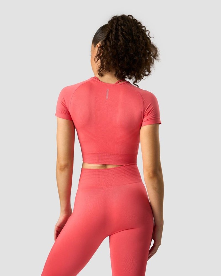 Naiset ICIW Seamless | Define Seamless Cropped T-Shirt Coral