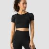 Naiset ICIW Seamless | Define Seamless Cropped T-Shirt Black/Black